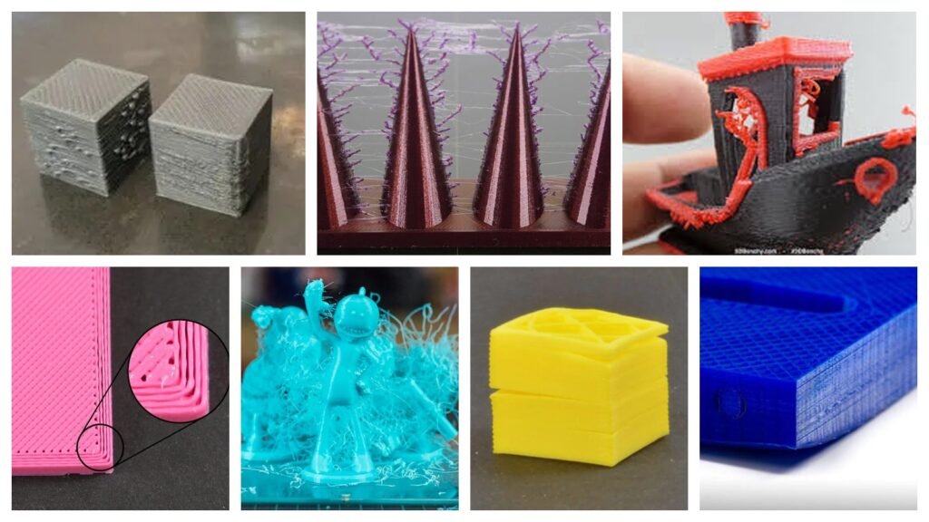 collage errores de impresion 3d